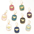 Factory Offer Gemstone Dangle Earring Fashion Trendy Jewelry Bee Charm Gem Stone Earring