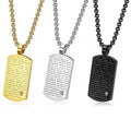 G386 Fashion Jewelry 316L Stainless Steel Philippians Bible Lection Necklaces Engraved Pendant Christian Religious Necklace