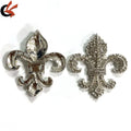 40*45mm Wedding Embellishment Fleur-De-Lis Rhinestone Brooch