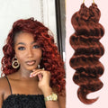 Ocean Wave Short Deep Crochet Braids Synthetic Hair Extensions for Braiding Handmade Hair Braids