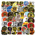 50PCS TV Show Not Repeat Cobra Kai Sticker Strike First No Mercy Cool Snake Round Sticker