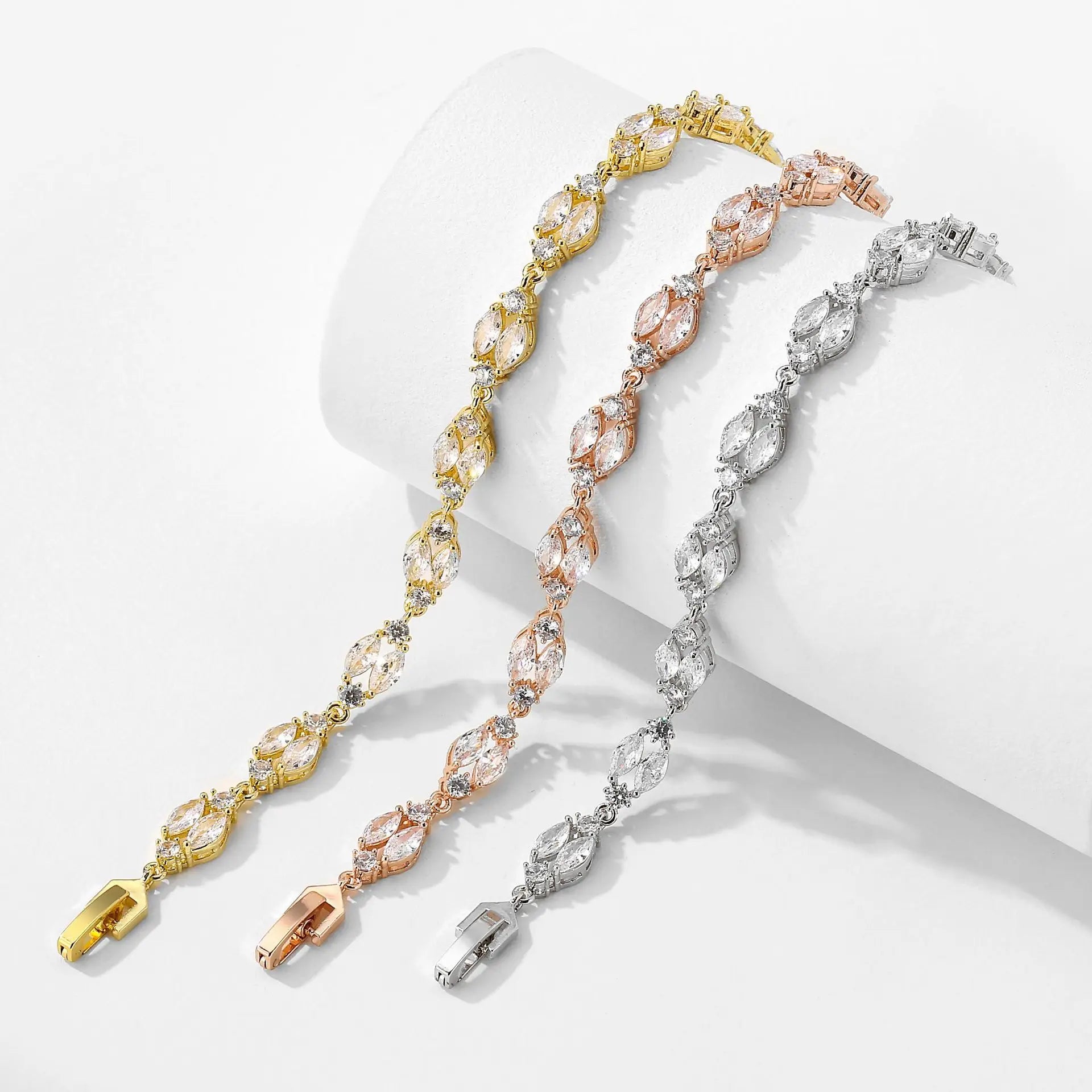 Trendy Jewelry 2021 Designer Charms Adjustable Rose Gold Silver Gold Plated Zircon Bracelets & Bangles