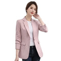 S-3XL Spring and Autumn New Korean Version Slim Temperament Casual and Versatile Women's Suit Coat Solid Color Top