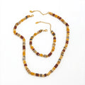 JOOLIM High End Stainless Steel Bohemia Style Colorful Natural Stone Beads Vintage Necklace 18K Gold Plated Jewelry Wholesale