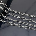 Stainless Steel Long Oval Clip-on Chain Personality DIY Necklace Bracelet European and American Hop Fashion Decorative off Th