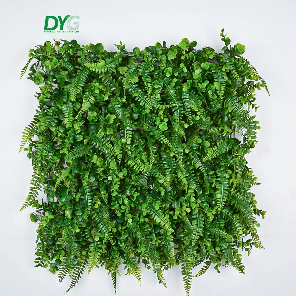 New Artificial Eucalyptus Vertical Garden Plastic Plant Hedge Wall Boxwood Hedge Panel Home Decoration