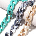 Factory Price Wholesale 23 MM Multicolor Plastic Bracelet Accessories Diy Acrylic Link Chain