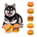 Interactive Modern & Fashion Pet Chew Toy Cute Artificial Smile Vinyl Burger Ball Squeaky Bite-Resistant for Teething Dogs