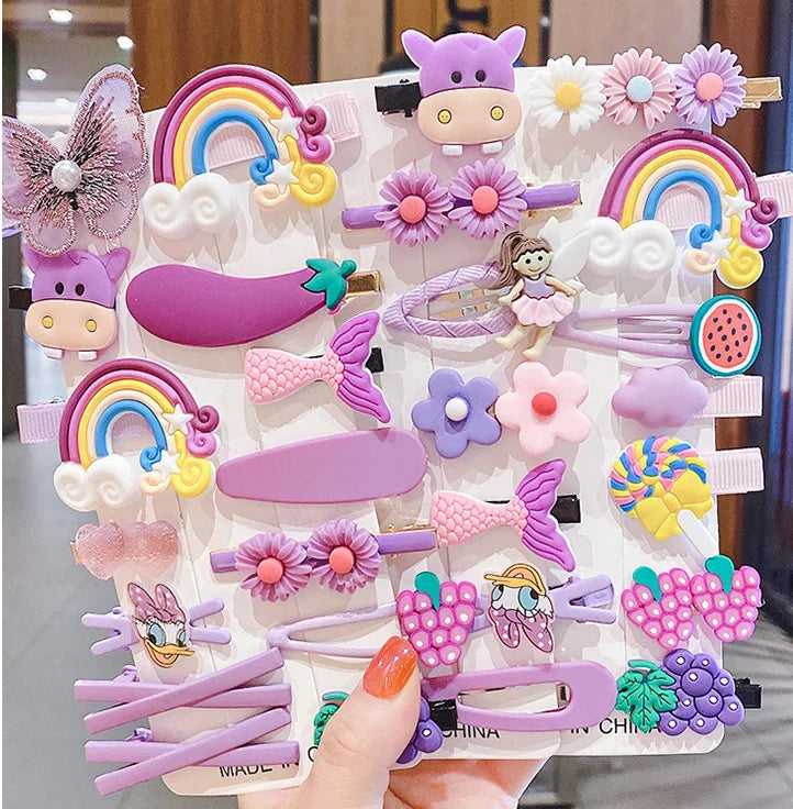 2023 New Little Girls' Hairpin Fruit Hair Clips Summer Kids Hair Accessories Sets