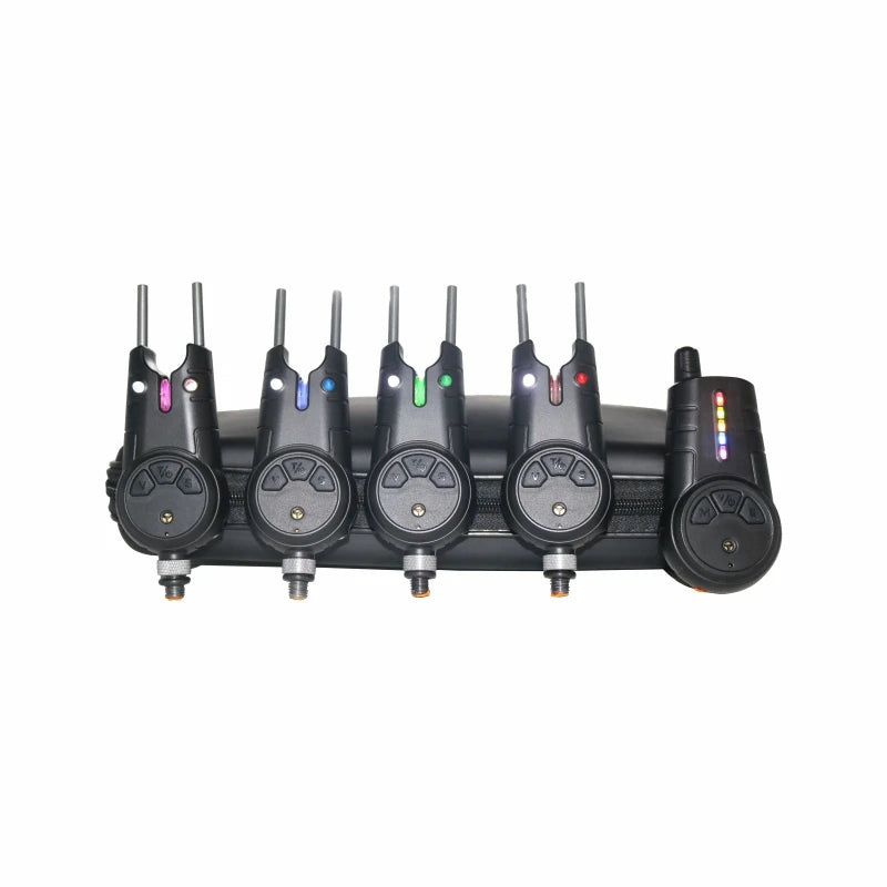 JZH-RFS680 Wireless Carp Fishing Bite Alarm Camo 4+1 Set with Adjustable Volume&Tone&Sensitivity