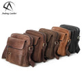 Andong Small Shoulder Bags for Men Real Genuine Cow Leather Vintage Fashion Casual Crossbody Sling Bag Retro Travel Pocket
