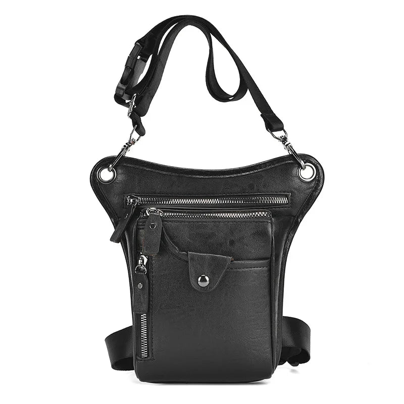 SG0436 Wholesale Price Men's PU Leather Waist Bag Unisex Waterproof Adjustable Strap Waist Pack Mobile Phone Bag for Carnival MegaBDM