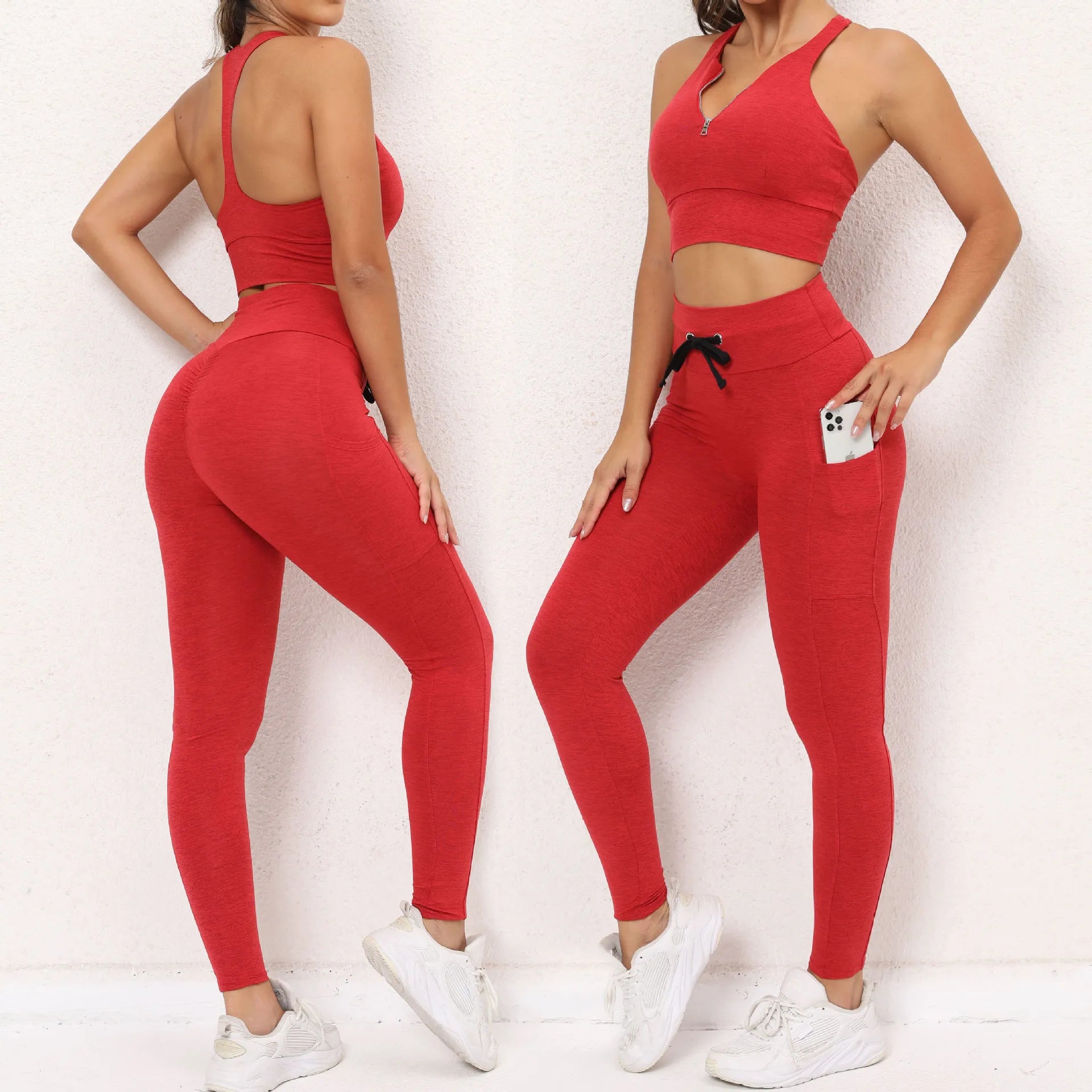 GC Conjuntos De Fitness Gym Sweat Wicking Womens Active Wear Sets Ropa Deportiva Para Mujer Gym Fitness Sets Sin Costura