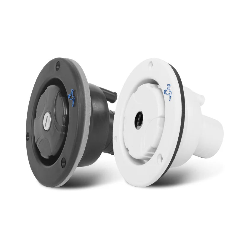HEYRV RV Caravan Trailer Camping Motorhome White or Black Water Tank Gravity Water Fill Inlet