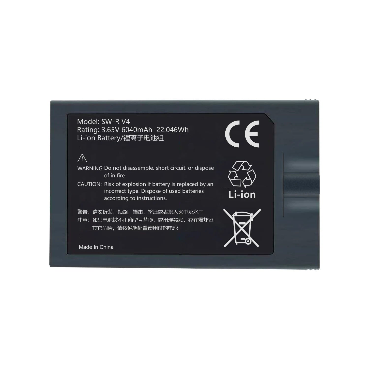 Ring V4 Smart Security Panel Battery 6040mAh Lithium Ion for SWLB Video Doorbell Consumer Electronics Application