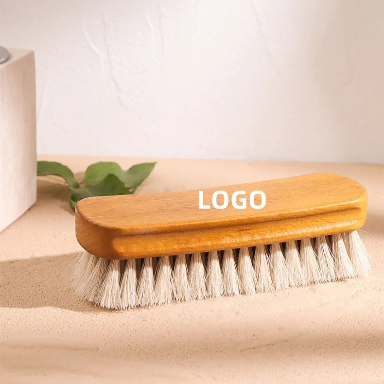 Beech White Horse Bristle Brush Shoe Care Cleaning Brush Does Not Hurt Pure Horse Hair Cleaning Brush