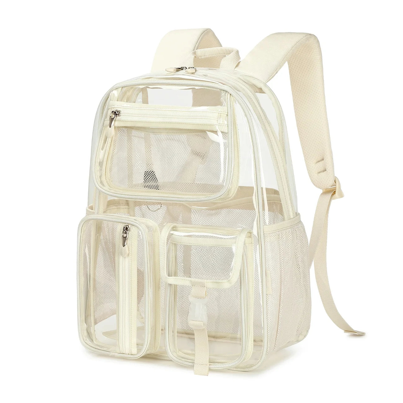 CUSTOM BACKPACK Waterproof Large Capacity with Zipper Fashionable Unisex Travel Backpack TPU/PVC Clear Transparent Backpack 16in