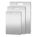 New Stainless Steel Cutting Board Double-sided Cutting Board for Household Portable Square Hanging Hole Vegetable Chopping Board