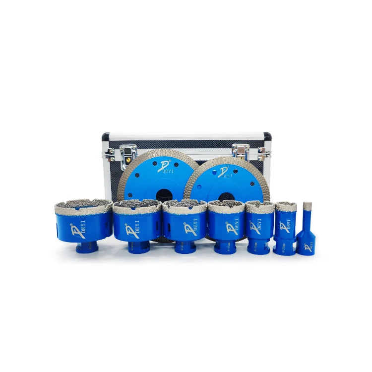 Diamond Crown Vacuum Brazed Diamond Saw Bit Tile Hole Saw Set M14 Diamond Core Drill Bit Kit for Tiles Porcelain
