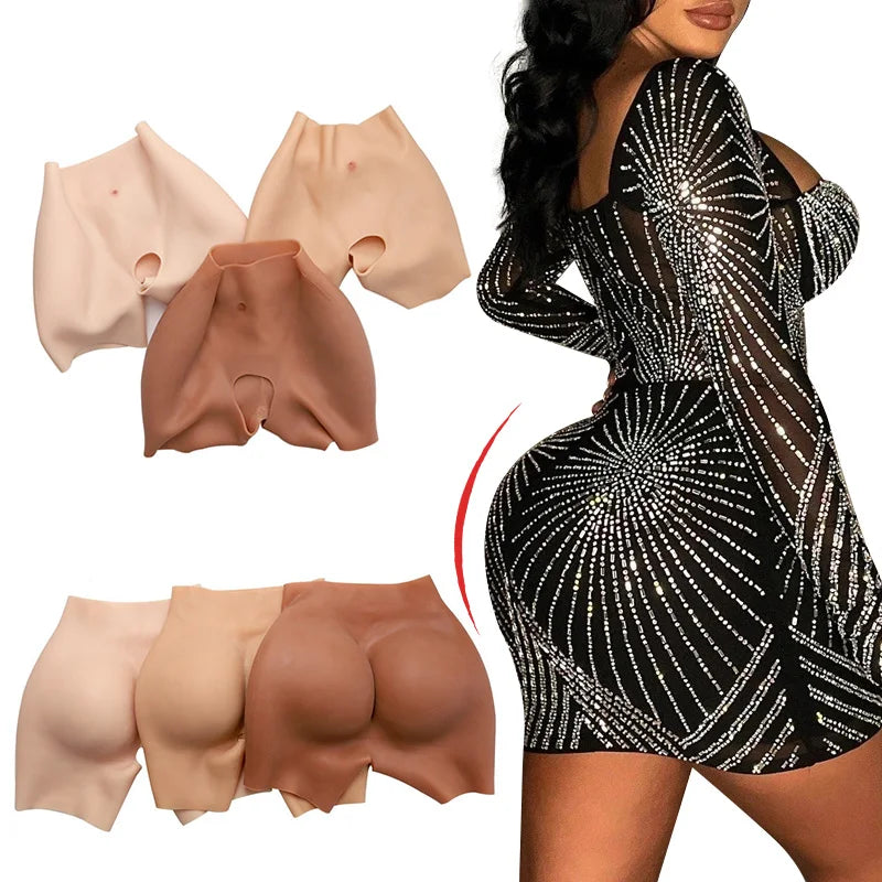 2026 New Women Butt Silicone Female Fake Bum Panties Buttock Large Bum Underwear Sexy Butt Thickening Plump Hip Pad Lift Pant