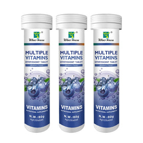 OEM Multiple Vitamins Effervescent Tablet Blueberry Flavor Private Label Customized Multiple Vitamins Effervescent Tablet 1000mg