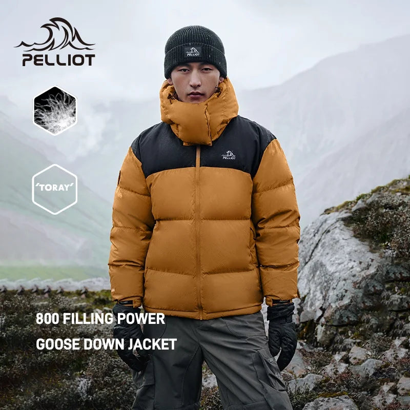 PELLIOT Outdoor 800 Filling Power Hiking Men's Winter Cold-Resistant Windproof and Warm Ultra Light Goose Down Jacket
