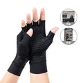 Compression Outdoor Copper Fiber Half Finger Rheumatoid Arthritis Anti-skid Gym Gloves
