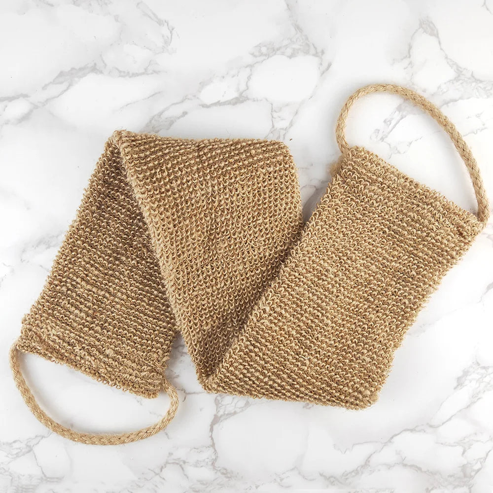Large Natural Exfoliating Loofah Shower Belt for Body and Back Washing 70*8cm