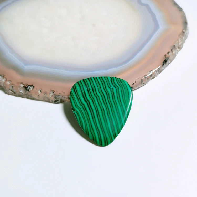 Huiying Wholesale Price Customize Fashionable Logo Malachite Guitar Accessories Pick