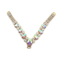 Gold Metal Crystal AB Rhinestone Shoe Decorative Chain Crystal Shoes Ornament Ladies Slipper Sandal Accessories