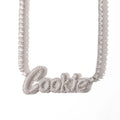 Premium Luxury Ins Hot Custom AAA Zircon 18K Gold Plated Brass Necklace Personalized Name Jewelry for Weddings Parties