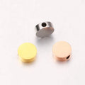 MECYLIFE Round Charms Stainless Steel Tiny Bead Charm With Hole for DIY Jewelry Making