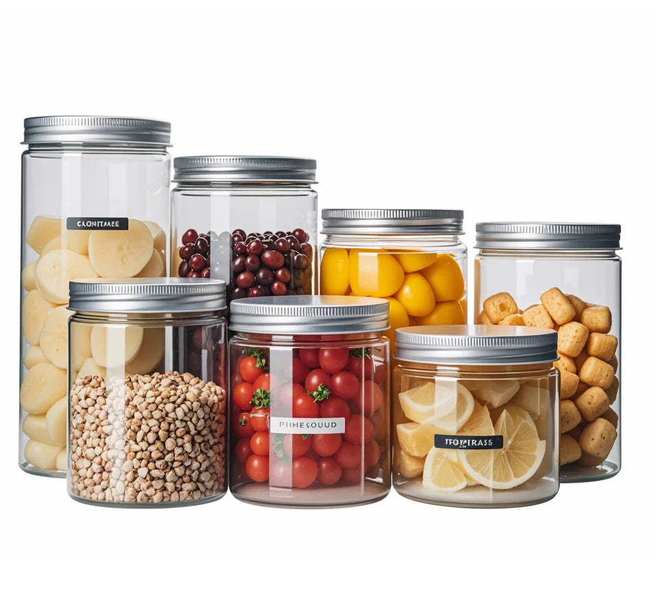 Food Grade PET Jar Empty Plastic Storage Container with Lid 2oz 4oz 8oz for Dry Food Cookie Jar
