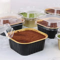 Foil Cupcake Box Disposable Colored Aluminum Mini Baking Liners square 9035 Foil Pans with Lids