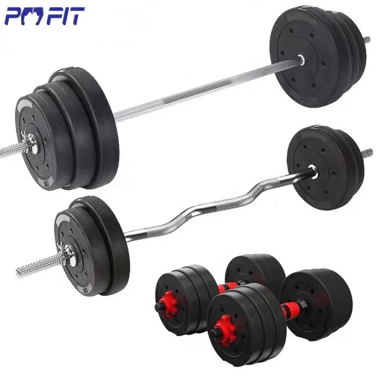 Adjustable Weight Dumbbell Barbell Set Weightlifting 10kg 20kg Pesas Ajustable Mancuernas Juegos Pesas De Gimnasio