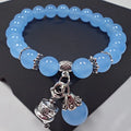 Elegant Natural Pink Quartz Beaded Bracelet Fashion Jewelry Bracelet Pulseras Mujer Red Lucky Beads Bracelet for Girls