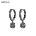 LUOTEEMI Lady Zircon Elegant Woman Unique Drop Hot Sale Earing New Hoop Dainty Fashion Ear Clip Cz Earring
