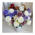 OUZI 9 Head Xiangfei Red Rose Flower Artificial Flowers Wedding Decoration
