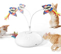 Cat Toy Upgraded Interactive for Indoor Cats 3 in 1 Moving Cat Toys With Butterfly Feather LED Light Pet Exercise Rechargeable
