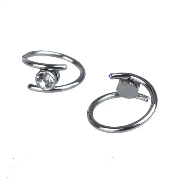 G23 Titanium Twist Barbell Crystal Navel Ring Piercing Nose Eyebrow Piercing Jewelry