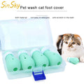 SinSky Anti-biting Bath Washing Cat Claw Cover Cut Nails Foot Cover Pet Paw Protector Anti-Scratch Cat Paw Cover