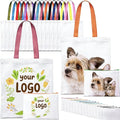 Sac En Tissus Reusable Polyester Fabric Small Totebag Custom Plain Sublimation Printed Canvas Shopping Tote Bags With Logo