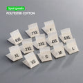 Wholesale Size S M L Size Label Clothing Sewing Number Center Size Label