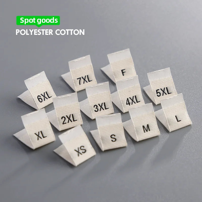 Wholesale Size S M L Size Label Clothing Sewing Number Center Size Label