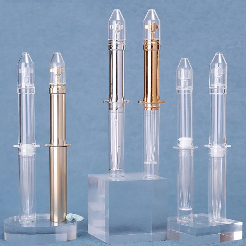 1ml 3ml Essence Syringe Plastic Bottle Clear Cosmetic Needle Hyaluronic Acid Collagen Skin Care Eye Cream Tube Container