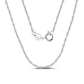 RINNTIN SC02 18k Gold Plated Twist Rope Chain 1.5mm 925 Sterling Silver Men Chain Necklace Women Chains 16 18 20 Inches