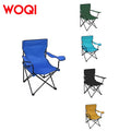 WOQI Outdoor Iron Frame Oxford Fabric Contemporary Modern Folding Chair for Garden Beach Camping & Leisure