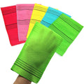 Exfoliating Body Bath Washcloth Green Korean Asian Mitt Shower Glove Removing Dry Dead Skin Cells Cleaning Pores
