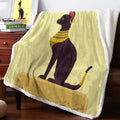 Eskimo Blanket Vintage Egyptian Holy Beast Animal Cat Blanket