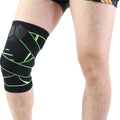 Nylon Elastic Adjustable 3D Knitting Knee Support Stabilizer with Strap Compression Sleeve Brace for Crawling Sports